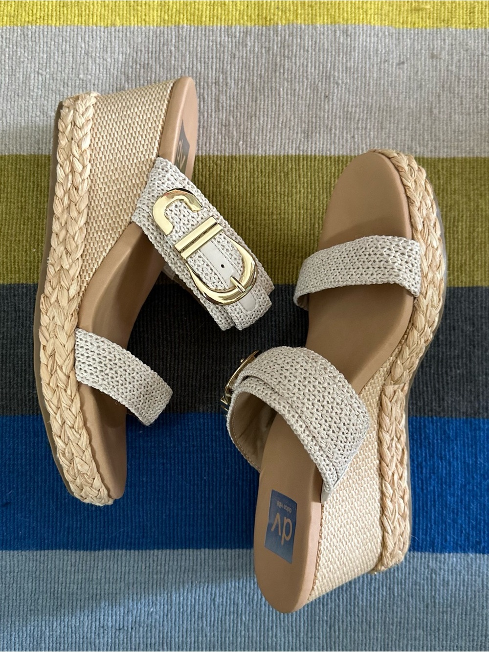 Dolce Vita elena cream slide wedge